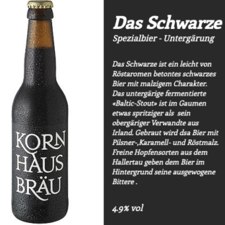 Kornhausbräu Schwarze 6 x 33 cl. (33 Stk.)