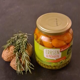 DeRit Erbsen und Möhren, Demeter, Glas 340g