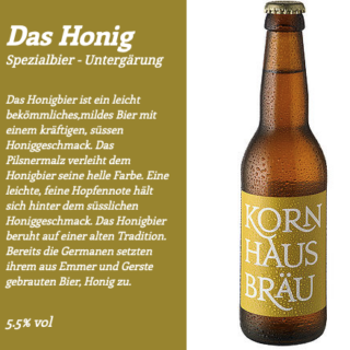 Kornhausbräu Honig 6 x 33 cl. (33 Stk.)